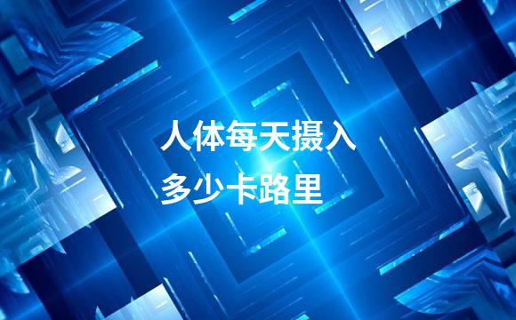 人体每天摄入多少卡路里