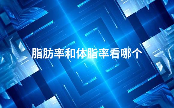 脂肪率和体脂率看哪个