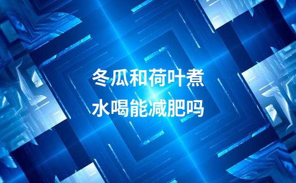 冬瓜和荷叶煮水喝能减肥吗